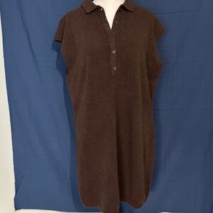 Universal Thread Chocolate Brown Terry Polo Tunic